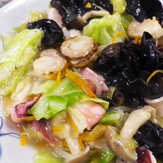 イカホタテ野菜炒め